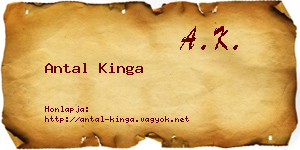 Antal Kinga névjegykártya