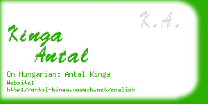 kinga antal business card